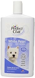 8 in 1 Perfect Coat White Pearl Shampoo for Dogs, 32 Ounce Bottle, Coconut Scent