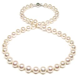 AAA Handpicked 7.5-8.0mm Cultured Freshwater Pearl Necklace (Sterling Silver, 17″)