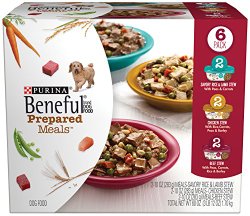 Beneful Wet Dog Food, Prepared Meals, Stew Variety Pack, 10-Ounce Tub, Pack of 6