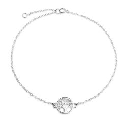 Bling Jewelry Celtic Tree of Life Anklet Sterling Silver Adjustable Ankle Bracelet 10in