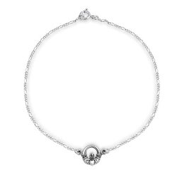 Bling Jewelry Figaro Chain Celtic Claddagh Heart 925 Sterling Silver Anklet