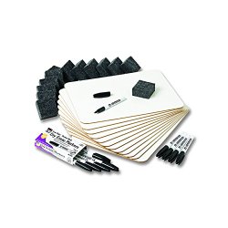 Charles Leonard Dry Erase Lapboard Class Pack, Includes 12 each of Whiteboards