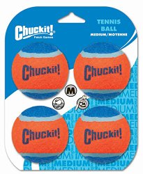 Chuckit! Tennis Balls, Medium, 4 Balls