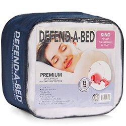 Classic Brands Defend-A-Bed Premium Hypoallergenic Waterproof Mattress Pad, Vinyl Free, Queen Size