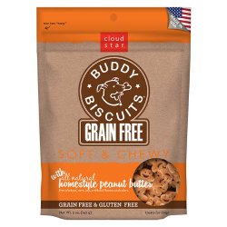Cloud Star Grain Free Soft and Chewy Buddy Biscuits Dog Treats, Homestyle Peanut Butter, 5-Ounce