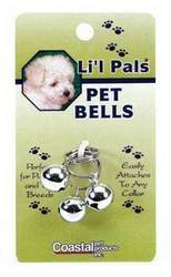 Coastal Pet Products DCP45105 3-Pack Li’l Pals Round Dog Bells, 1/2-Inch, Silver