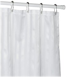 Croscill Fabric Shower Curtain Liner, 70-inch by 72-inch, White