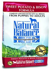 Dick Van Patten’s Natural Balance Limited Ingredient Diets Sweet Potato and Bison Formula Dry Dog Food, 26-Pound Bag