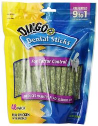 Dingo Brand DDBP45020 48-Pack Dog Dental Sticks