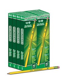 Dixon Ticonderoga Wood-Cased #2 HB Pencils, Box of 96, Yellow (13882)