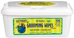 Earthbath All Natural Hypo-Allergenic and Fragrance-Free Grooming Wipes, 100 Wipes