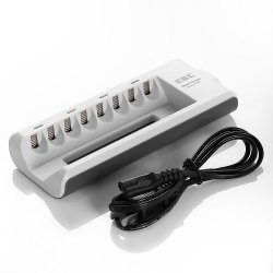 EBL® 808(Latest Version) 8 Bay/Slot AA AAA Ni-MH Ni-Cd Quick Charger Smart Battery Charger for Rechargeable Batteries