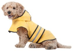 Fashion Pet Rainy Days Slicker Yellow Raincoat, Medium