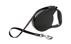 Flexi Explore Retractable Belt Dog Leash, Large, 26-Feet Long, Supports up to 110-Pound, Black