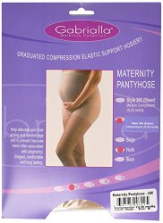 GABRIALLA Maternity Pantyhose, Compression (23-30 mmHg) Nude, Medium