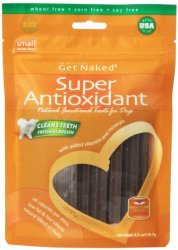 Get Naked Super Antioxidant Dental Chew Sticks for Dogs, Small/6.2-Ounce, 18 sticks/Pack