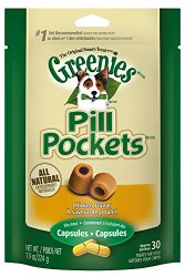 GREENIES PILL POCKETS Treats for Dogs Chicken Flavor – Capsule Size 7.9 oz. 30 Count