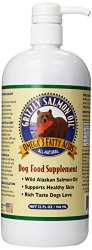 Grizzly Salmon Oil All-Natural Dog Food Supplement in Pump-Bottle Dispenser, 32 Ounces