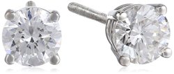 IGI Certified Platinum 4-Prong Diamond Stud Earrings
