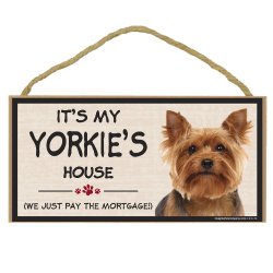 Imagine This Wood Breed Decorative Mortgage Sign, Yorkie