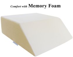InteVision Ortho Bed Wedge with High Quality, Removable Cover (Size: 8″ x 21″ x 24″. Color: Ivory)