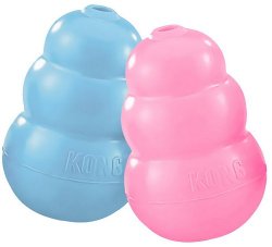 KONG Puppy Kong Toy, Small, Assorted Pink/Blue