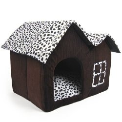 Luxury High-end Double Pet House/brown Dog Room Cat Bed 55 X 40 X 42 Cm