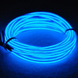 Lychee® 15ft Neon Light El Wire w/ Battery Pack for Parties, Halloween Decoration (blue)