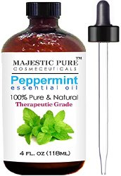 Majestic Pure Peppermint Oil – 4 Oz Premium Quality 100% Pure & Natural Essential Oil (Mentha Piperita)