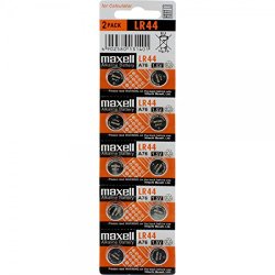 Maxell LR44 (A76) Batteries, 10 Count