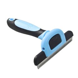 MIU COLOR Pet Deshedding Tool & Grooming Tool for Small, Medium & Large Dogs + Cats (Blue)
