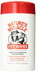 Nature’s Miracle Pet Bath Wipes, 70-Count (5147)