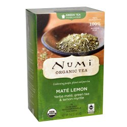 Numi Tea Rainforest Green Tea Supplement, Mate Lemon, 18 Count