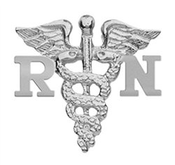 NursingPin – Registered Nurse RN Nursing Pin for Graduation in Silver