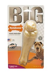 Nylabone Big Chew Monster Original Flavored Durable Toy Turkey Leg Bone for large breeds