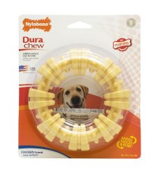Nylabone Dura Chew Large Textured Ring Bone Dog Chew Toy