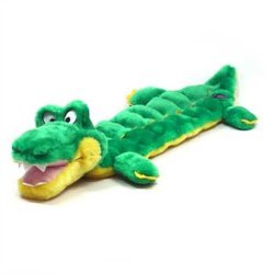 Outward Hound 32039 Squeaker Matz Gator 16 Squeaker Plush Squeak Toy Dog Toys, Large, Green