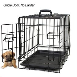 OxGord® 20″ Wire Metal Cage Pet Cat / Dog Single Door Kennel Crate – 2015 Newly Designed, 20″ x 13″ x 16″