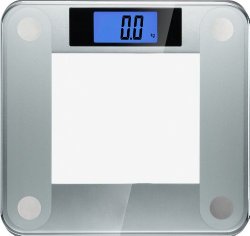 Ozeri Precision II 440 lbs Digital Bathroom Scale, in Ultra Sturdy Tempered Glass with Blue Xbright LCD and StepOn Activation