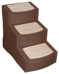 Pet Gear Easy Step III Pet Stairs, 3-step/for cats and dogs up to 150-pounds, Chocolate