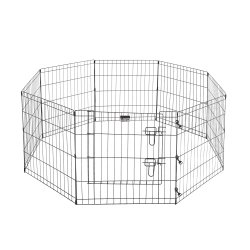 Pet Trex 2205 24 x 24 8 Panel Pen Exercise Playpen for Dogs with High Panel and Gate, 24 x 24″