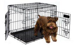 Petmate 24-Inch 2-Door Training Retreats Wire Kennel for Dogs, 25 to 30-Pound