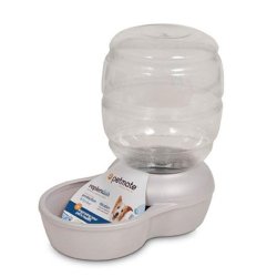 Petmate Replenish Pet Waterer with Microban, 1/2-Gallon, Pearl White