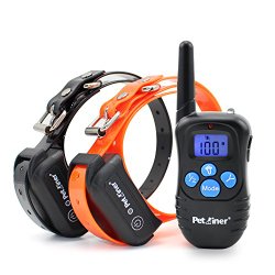Petrainer 330 Yards Remote Training E-collar Pet998dbb Rechargeable and Waterproof 2 Dog Training Collar