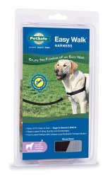 PetSafe Easy Walk Dog Harness, Medium/Large, Black/Silver