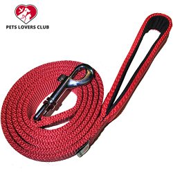 PetsLovers Durable Dog Leash Pet Lead – Best for Walking, Hiking & Training Canine – 6 Feet Long, 1 Inch Wide (Red)