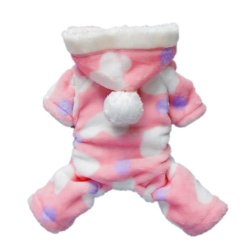 Pink Sweetie Dog Coat for Dog Clothes Dog Jumpsuit Soft Cozy Pet Clothes,M