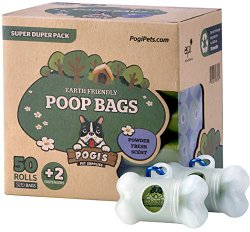 Pogi’s Poop Bags – 50 Rolls (750 Bags) +2 Dispensers
