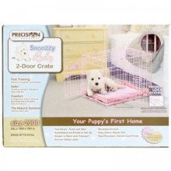 Precision Pet SnooZZy 24 by 18 by 19-Inch 2-Door Baby Crate, Size 2000, Pink