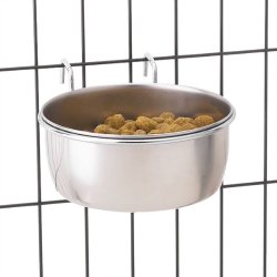 ProSelect Stainless Steel Hanging Pet Cage Bowl, 8-Ounce